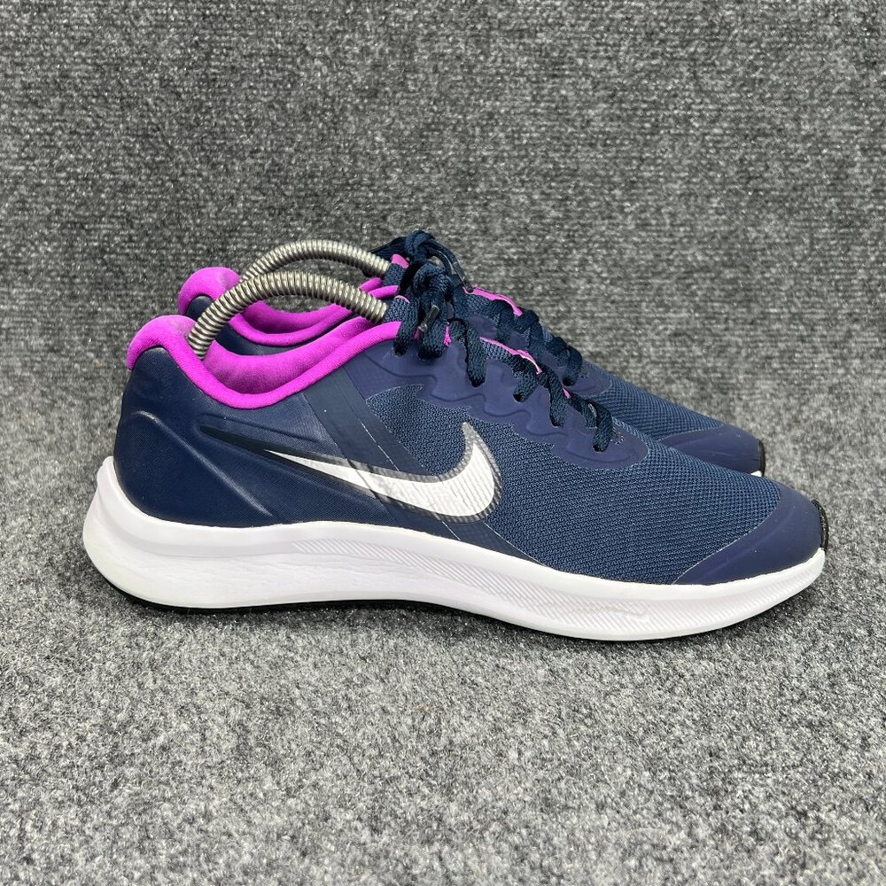 Nike Star Runner Running Shoes Girl's 7 Blue Purple‎ Athletic Training Sneakers